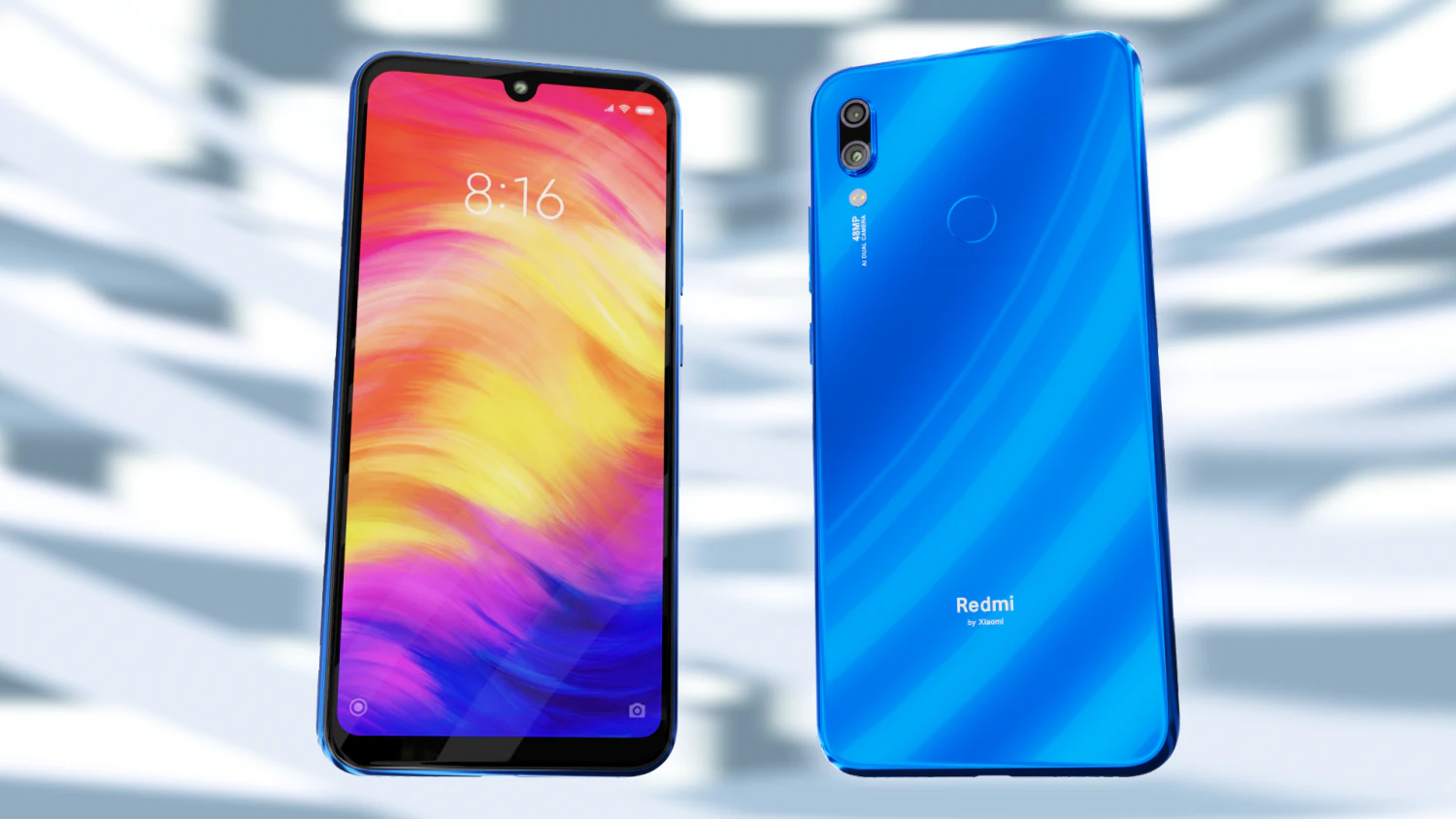 xiaomi redmi note 7 3D Model .c4d .max .obj .3ds .fbx .stl .blend 