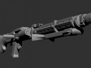 dlt-19 heavy blaster rifle in 1-12 and 1-6 scale Modèles 3D en vedette