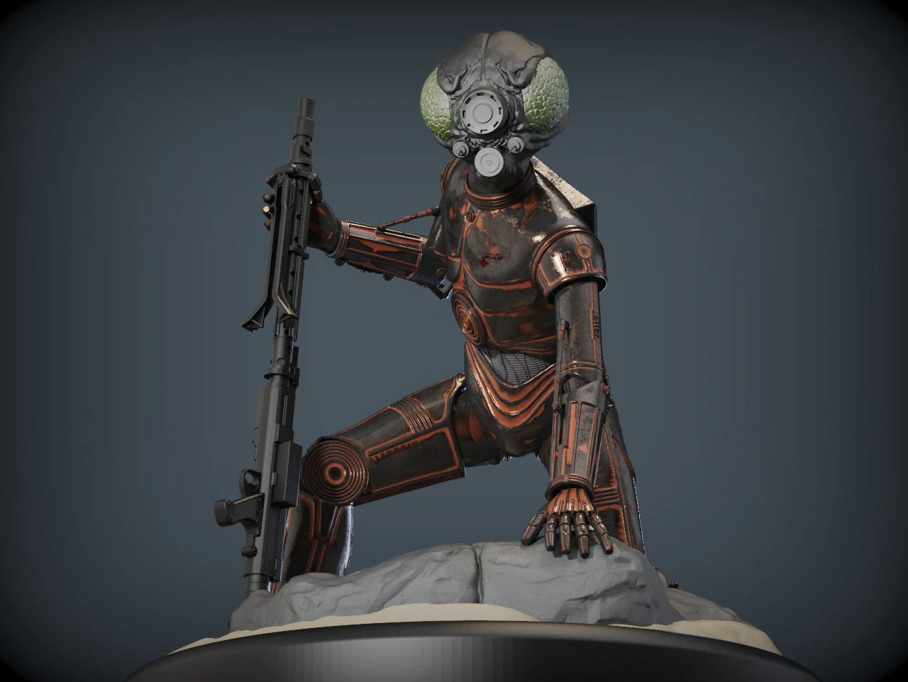 4-lom droid bounty hunter from star wars 3D Print Model .c4d .max .obj .3ds .fbx .stl .blend 