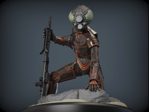 4-lom droid bounty hunter from star wars 3D 프린트 모델