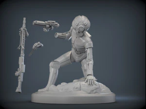 4-lom droid bounty hunter from star wars 3D Print Model
