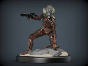 4-lom droid bounty hunter from star wars 3D Print Model