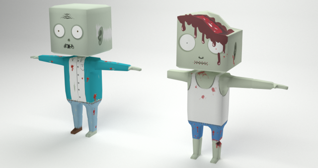 lowpoly zombies Modelo 3D .c4d .max .obj .3ds .fbx .stl .blend