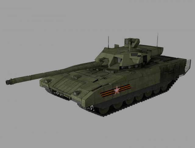armata tank 3D Model .c4d .max .obj .3ds .fbx .stl .blend 