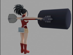 momo yaoyorozu 3D 모델