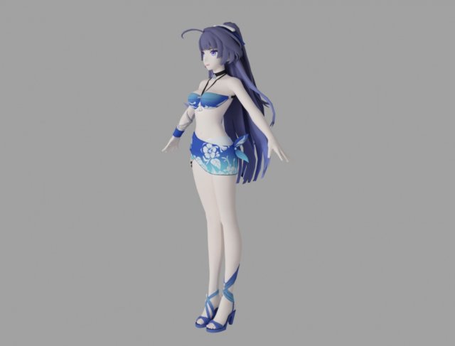 mei beach Model 3D .c4d .max .obj .3ds .fbx .stl .blend