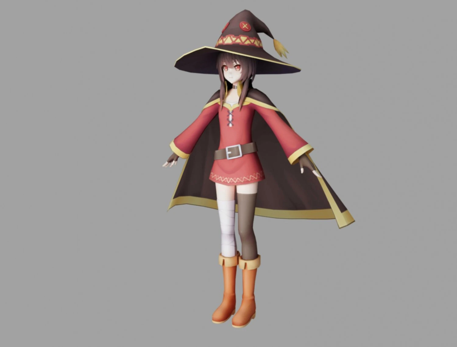 megumin girl 3D Model .c4d .max .obj .3ds .fbx .stl .blend 