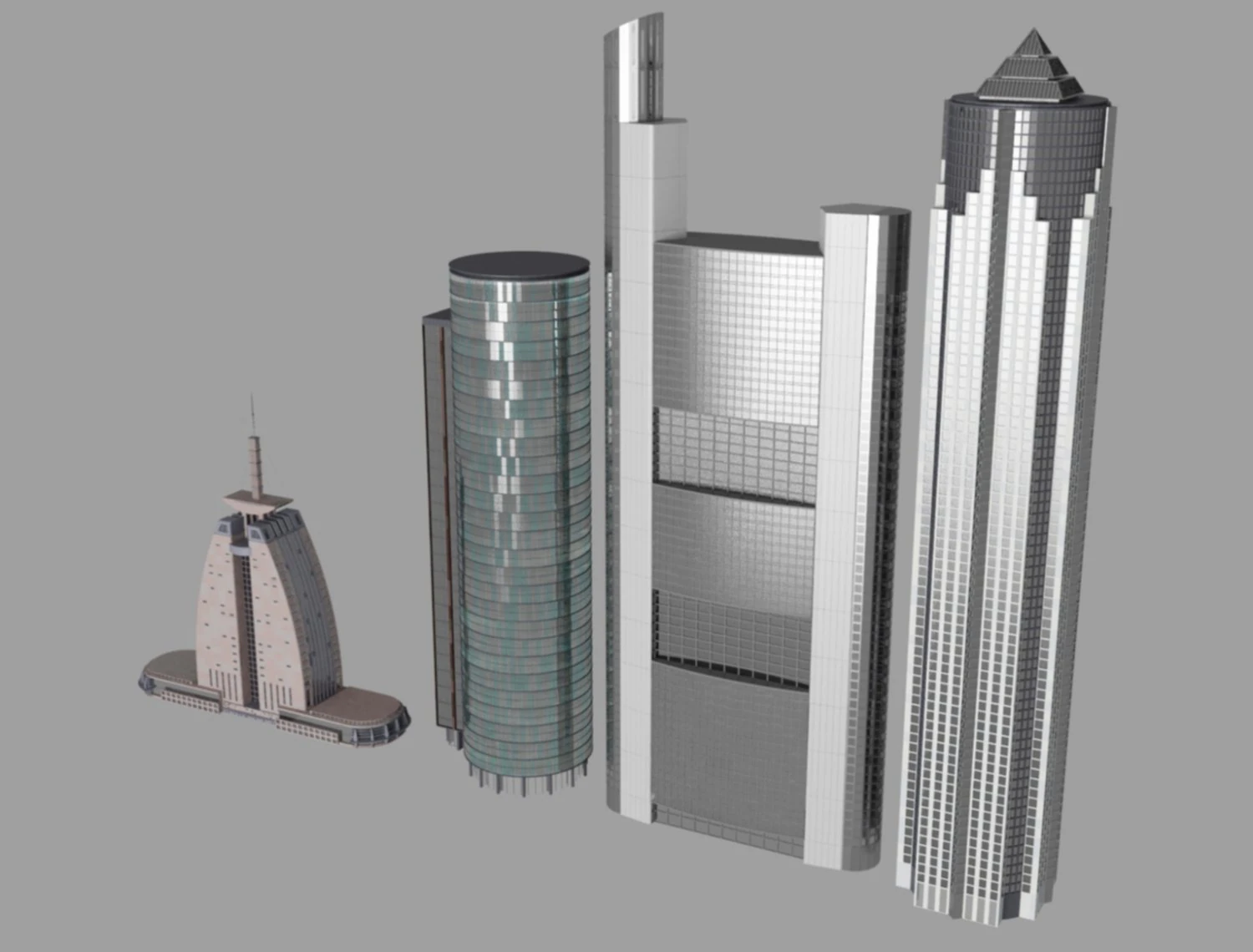building pack 1 3D Model .c4d .max .obj .3ds .fbx .stl .blend