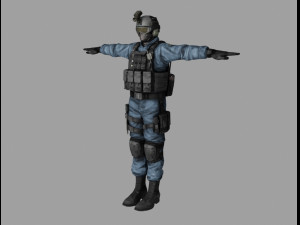 shield agent man 3D Model