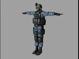 shield agent man 3D Model