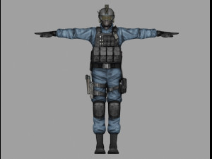shield agent man 3D Модель