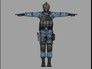 shield agent man 3D Model