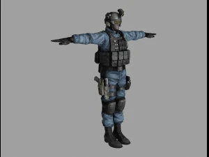 shield agent man 3D Model