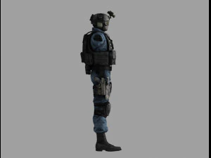 shield agent man 3D Model