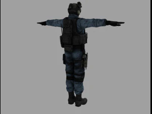 shield agent man 3D Model