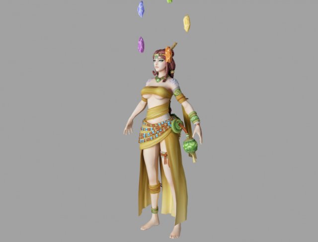 magic girl 3D Model .c4d .max .obj .3ds .fbx .stl .blend 