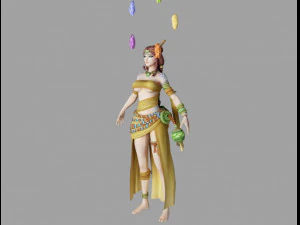 fille magique Modèle 3D