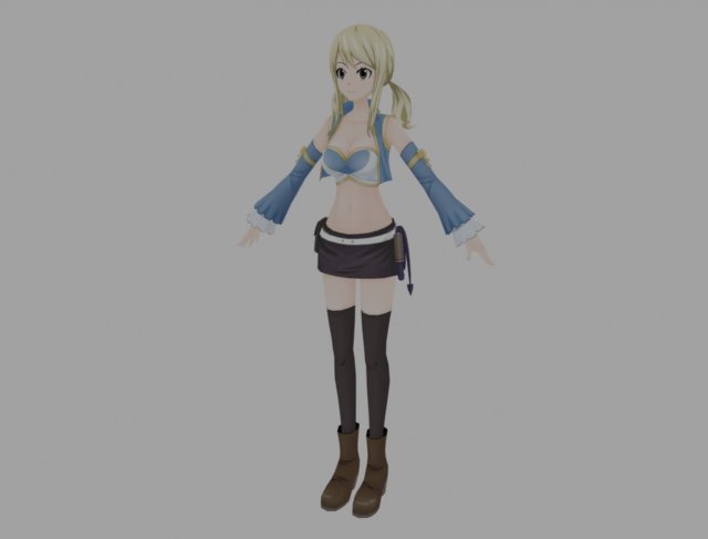 lucy heartfilia 3D Model .c4d .max .obj .3ds .fbx .stl .blend 