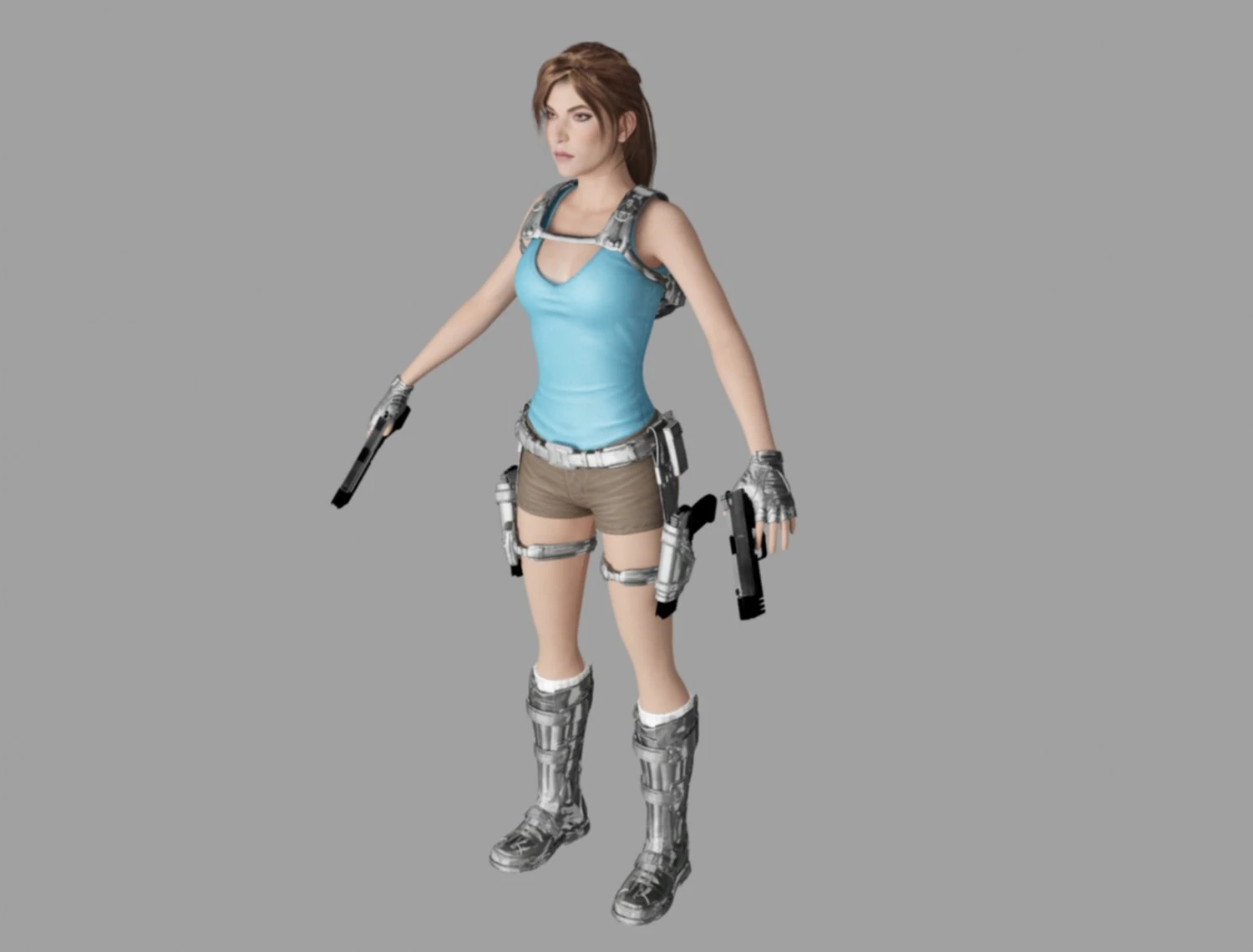 lara croft casual 3D Model .c4d .max .obj .3ds .fbx .stl .blend