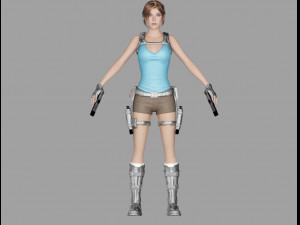 lara croft casual Modelo 3D