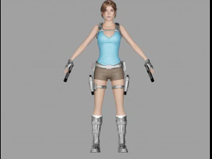 lara croft casual 3D Model