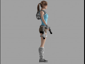 lara croft casual Modelo 3D