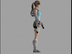 lara croft casual 3D Model