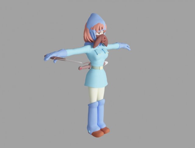 nausicca girl 3D Модель .c4d .max .obj .3ds .fbx .stl .blend 