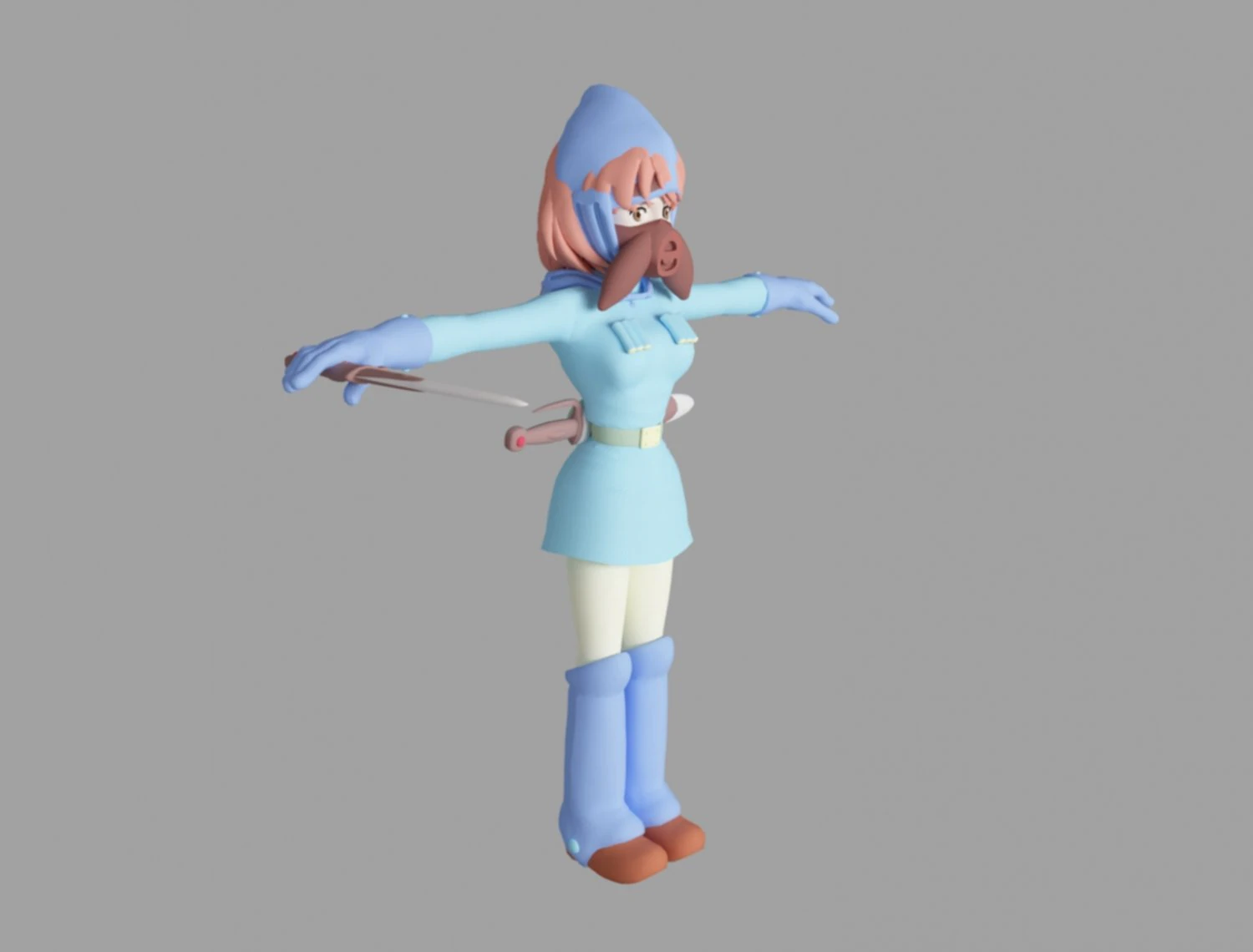 nausicca girl 3D Model .c4d .max .obj .3ds .fbx .stl .blend 