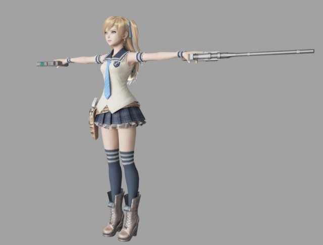 kuroe akane 3D Модель .c4d .max .obj .3ds .fbx .stl .blend 