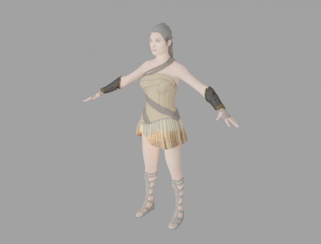 wonder women the movie 3D Model .c4d .max .obj .3ds .fbx .stl .blend 