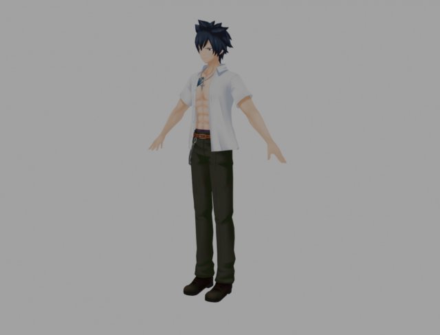 gray fullbuster Model 3D .c4d .max .obj .3ds .fbx .stl .blend