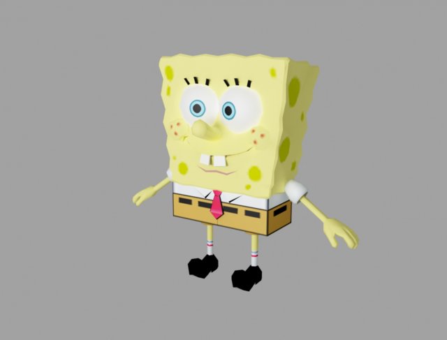 spongebob squarepants Model 3D .c4d .max .obj .3ds .fbx .stl .blend 