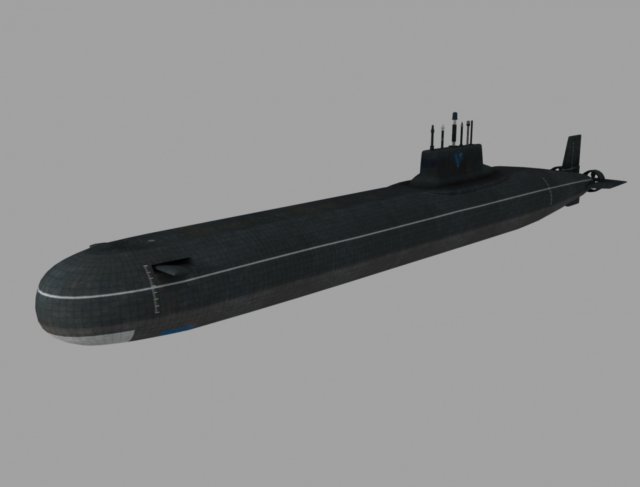 submarine nuclear dawn 3D 模型 .c4d .max .obj .3ds .fbx .stl .blend 