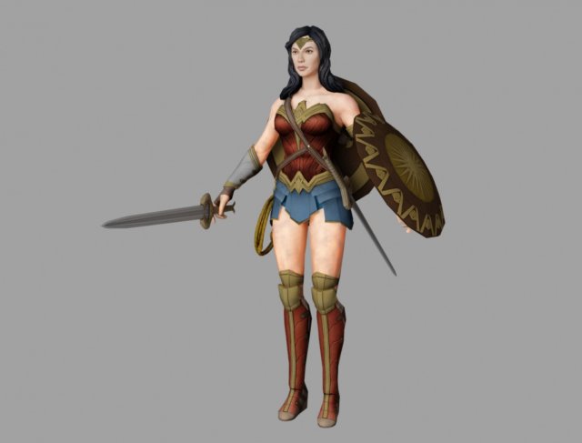 wonder woman Modello 3D .c4d .max .obj .3ds .fbx .stl .blend 