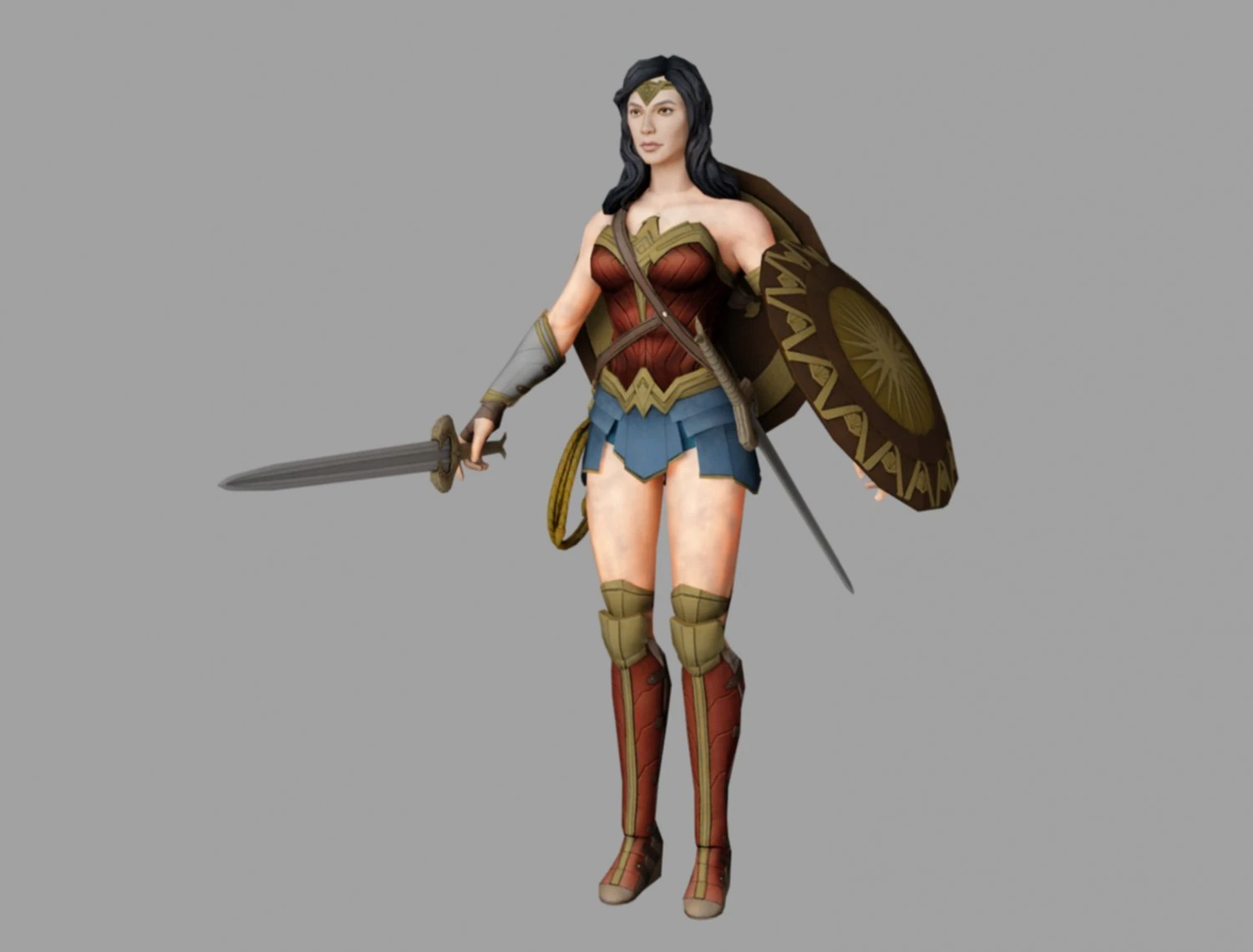 wonder woman 3D Model .c4d .max .obj .3ds .fbx .stl .blend