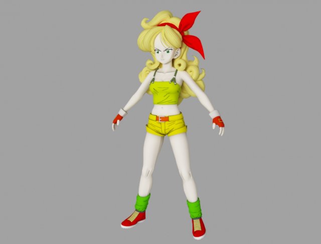kakarot launch blonde Model 3D .c4d .max .obj .3ds .fbx .stl .blend 