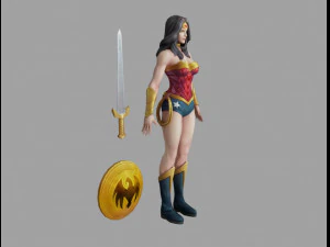 wonder woman default 3D Model