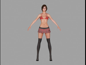 bikini girl Model 3D