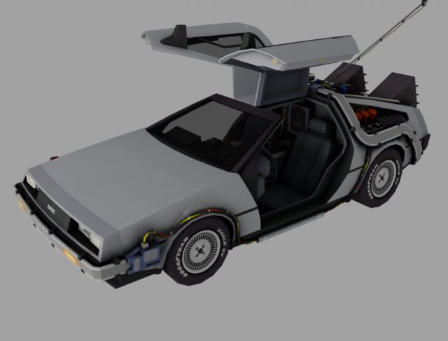 delorean time machine Modelo 3D .c4d .max .obj .3ds .fbx .stl .blend 