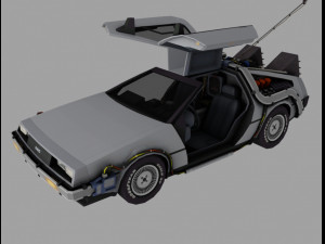 delorean time machine 3Dモデル