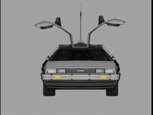 delorean time machine Modelo 3D