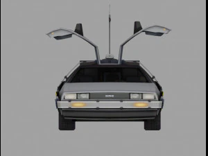 delorean time machine 3D Model