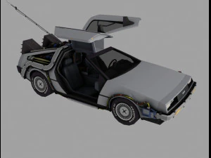 delorean time machine 3D Model