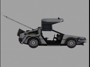 delorean time machine Modelo 3D