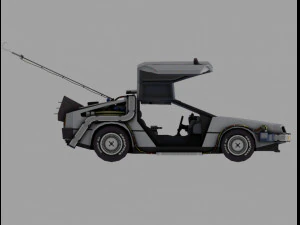 delorean time machine 3D Model