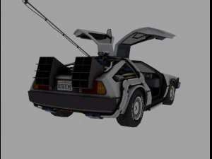 delorean time machine 3D Model