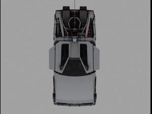 delorean time machine Modelo 3D