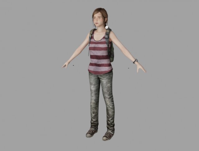 Ellie 3D Model Action Pose