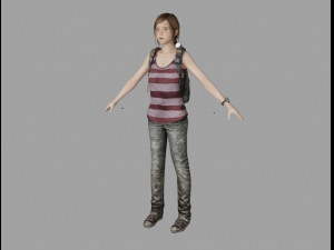 ellie from left behind 3D मॉडल